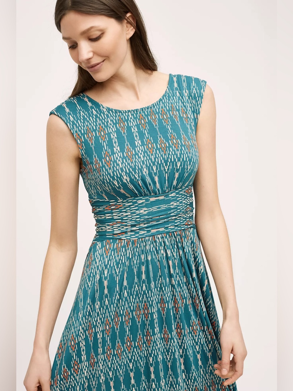Anthropologie - Maeve Mallorca Sleeveless Fun Design Midi Dress Size Small
